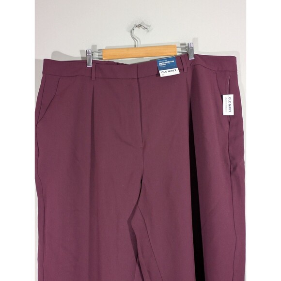 Old Navy Womens Cherry Bark Taylor Wide Leg Pants Sz 3X Workwear Office Business - Picture 3 of 9